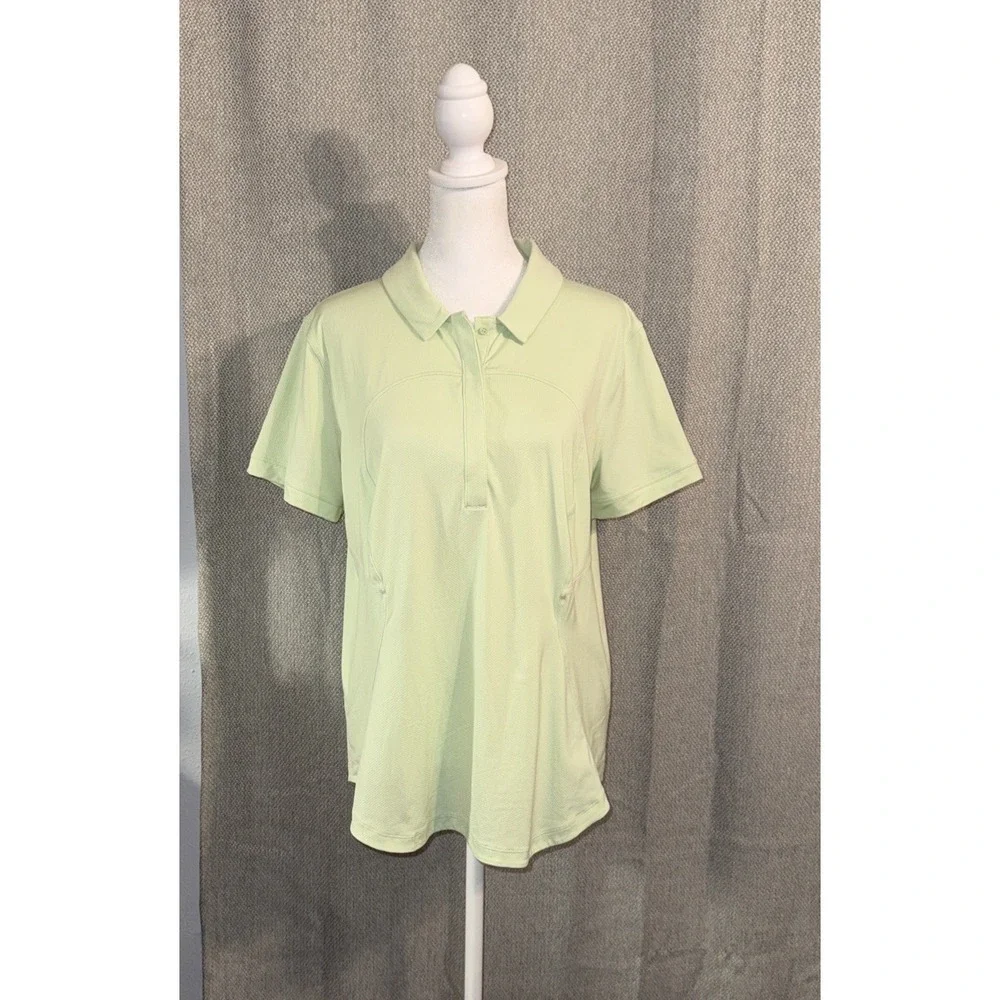 Lululemon Quick Drying  Polo Fits Size 12 Best No Tag Kohlrabi Green KOGR 03404